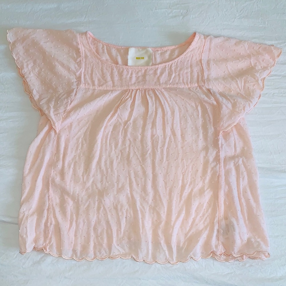 4/$25♦️MAEVE Anthropologie Swiss Dot Top